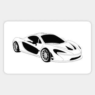 McLaren 720s Black Outline Magnet